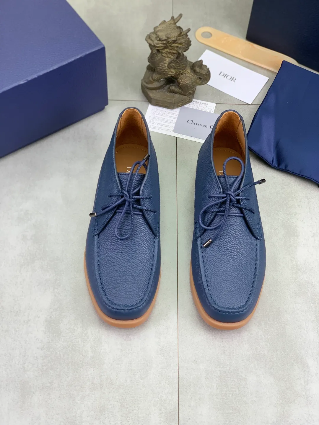 Men's Men's Shoes 💰P580 New Niuli💰High Version 💎💎💎Dior Original! Top Italian purchasing agent! Men's high-top business casual leather shoes, original imported calfskin upper, oiled edges, ultimate texture, gentleman style, imported cowhide lining inside, top-quality original Italian rubber outsole, first-class workmanship, top quality! Size: 39-44 (45 customized)